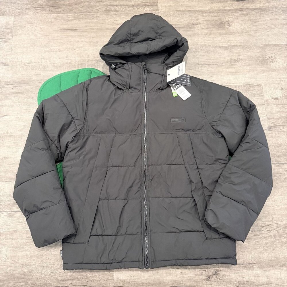 Element Wolfeboro Mens Large Black Dulcey Puffer Jacket Snow Outdoor Waterproof